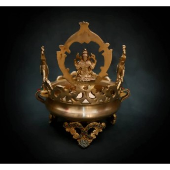 Taajoo Urli en laiton Design Ganesh 30 cm Bol traditionnel Décoration d'intérieur Cadeau - BN65KLGQW