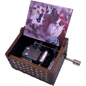 Youtang Elfen Lied Boîte à musique en bois gravé avec mini manivelle pour Noël cadeau d'anniversaire image 2 - BA5VVKKQH