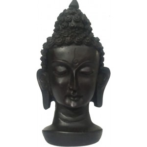 Purpledip Tête de Bouddha en résine avec finition granite noir 12179 - B7871LXIA