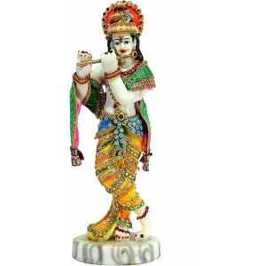 Esplanade Statue de Dieu Murti en résine Dieu Gopal Dieu de Krishna 27,9 cm Multicolore - BEHNKNNOH