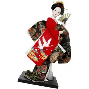 jojofuny Figurine de poupée japonaise geisha modèle féminin statue photo prop bibliothèque statue ornement table décor pour la boutique à domicile - B3AB8YONE