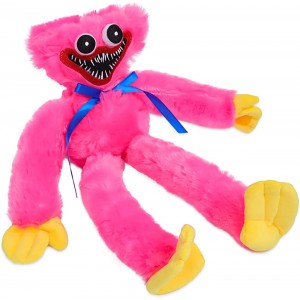 Peluches Poppy Playtime peluche Huggy Wuggy de 40 cm 15,7 pouces peluches mignonnes jouet de poupée monstre en peluche d'horreur collection pour enfants cadeau jouet rose - BM138UTWP