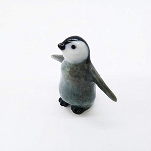 WitnyStore Miniature Petit Pingouin Mignon Figurine Objets de Collection Poupées en céramique Faite à la Main Décor - BN19JCZWP