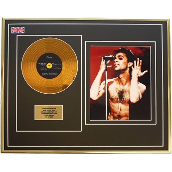 Everythingcollectible Prince Mini Metal Gold Disc & Photo Display ÉDITION LIMITÉE COA Sign 'O' The Times - B7WJ3AITO