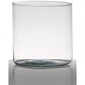INNA-Glas Verre à Bougie Alondra Cylindre Rond Transparent 15cm Ø15cm Vase cylindrique Vase Transparent - BMQAVKFFO