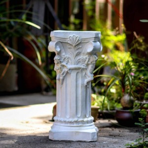 WallDector Pilier Grec Antique corinthien Colonne piédestal Jardin Pot de Fleur Base Support de Fleur décorations pour la Maison,D+Height46cm - B2A31OBQW