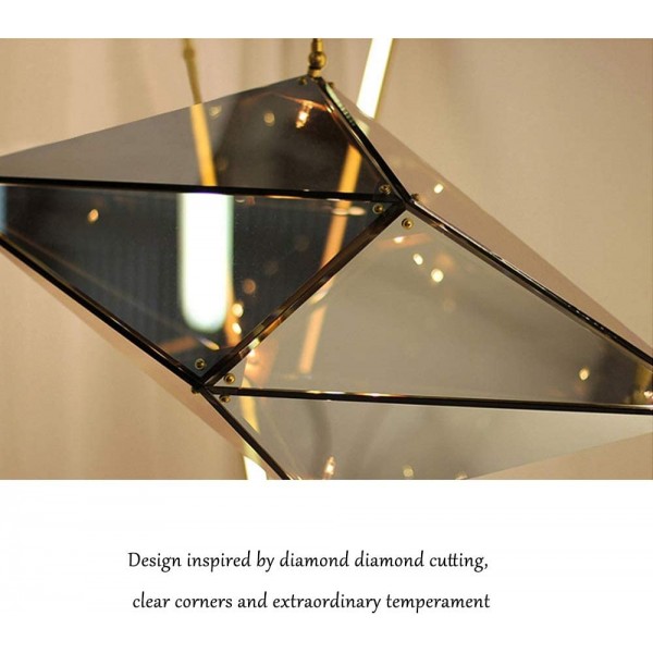 Living Room Chandelier Nordic Chandelier Diamond Lamp High Light Transmission And No Impurity Metal Glass Large Medium And Small Optional LED Light Source Long life Color : Gray Size : XL - BD1V4ZATS