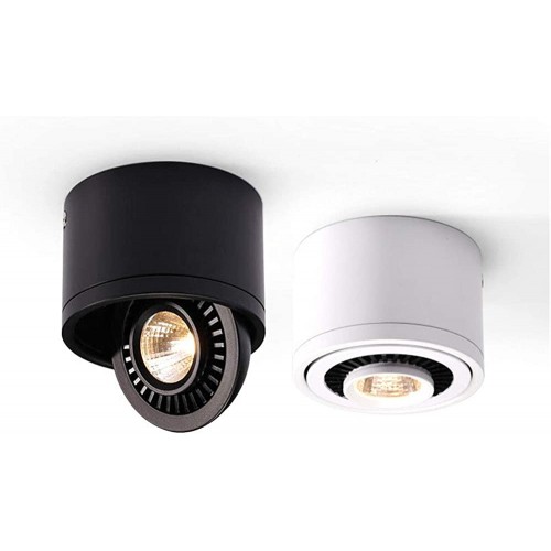 Lustre Dimmable Surface LED Downlight Downlight 5W 7W 9W 12W Lampe LED AC85V-265V Spot de Plafond avec Pilote à LED Blanc Blanc Chaud Body Color : Black Emitting Color : Warm - BJW7AZPFJ