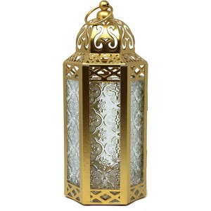 Lanterne Bougie Marocaine bougeoir Décorative Or - B14H6DUEC