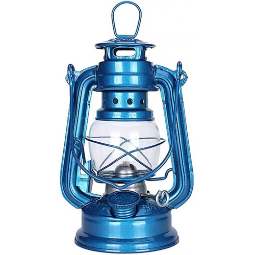 GYC lanternes d'intérieur pour Les pannes de Courant Lampe à Huile pour Lampes Anciennes Lampe à pétrole pour Une Utilisation en intérieur avec mèche de 1 m Taille: 19 cm Couleur: Bleu - B2NAWYOEM