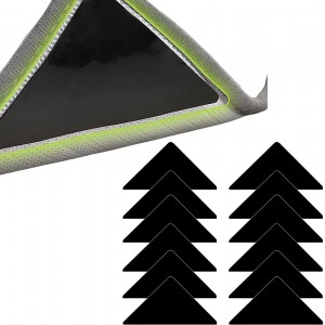 Mgichoom Ruban adhésif de tapis en forme de triangle – Ruban adhésif de tapis avec motif triangulaire lavable pour tapis tapis réutilisable noir - B13HEIRET