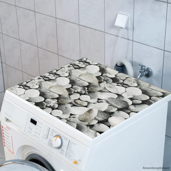 Matches21 Revêtement en pierre pour machine à laver antidérapant lavable en polyester et vinyle Gris 60 x 60 cm - BVKEJOSFL