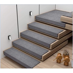 Stair Mats Treads Anti Slip Stair Carpet Stair Treads Mats 15 Pack Easy to Clean Durable Protective Slip Resistant Stair Pads Suitable for All Kinds of Stairs 75 * 26cm Color : Dark Gray - BNK9KJQTZ