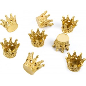 Logbuch-Verlag 8 Petites couronnes de Princesse 2,5 cm Mini Couronne doré Cadeau Porte-Bonheur Symbole de la Puissance - B4A5KJRZQ