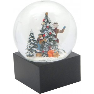 Minium Collection 20109 Boule à neige arbre de Noël décorer Pure-Line sur socle noir diamètre 100mm - BK833IWMC